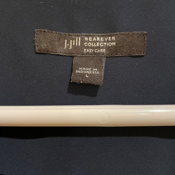 J.Jill Women's Wearever Collection Navy Blue Pullover Blouse Size L - Picture 2 of 7